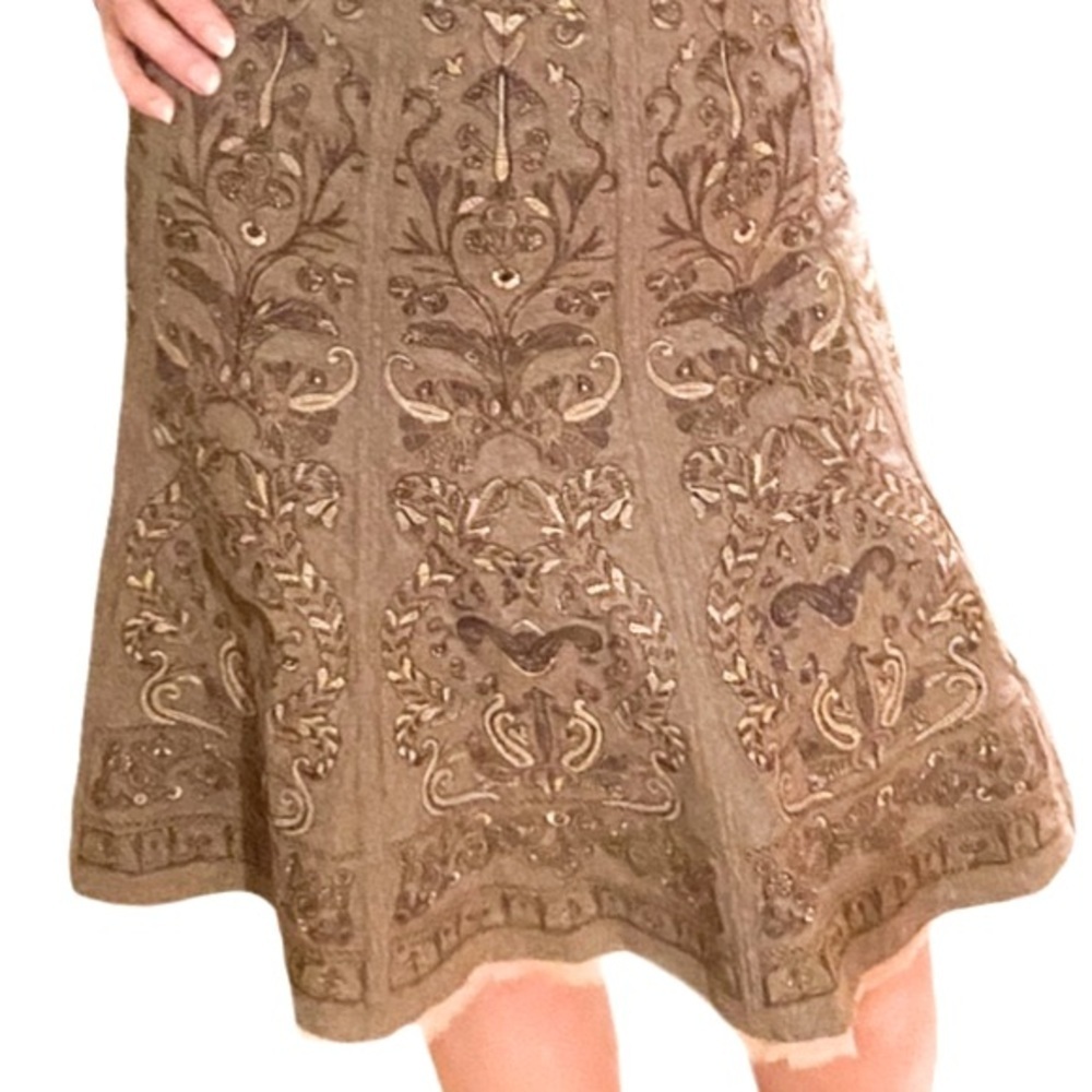 Elie Tahari embroidered wool blend skirt 0 xs s - Picture 6 of 15